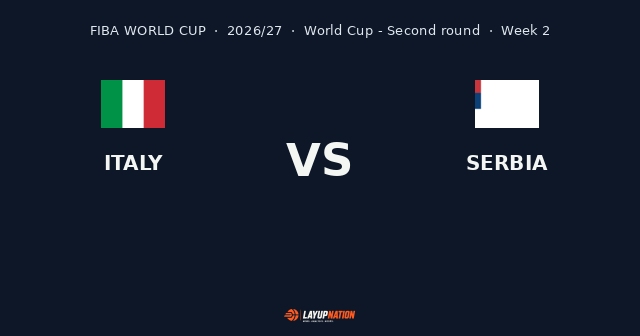 Italia y Serbia, cara a cara en Europe · Group J